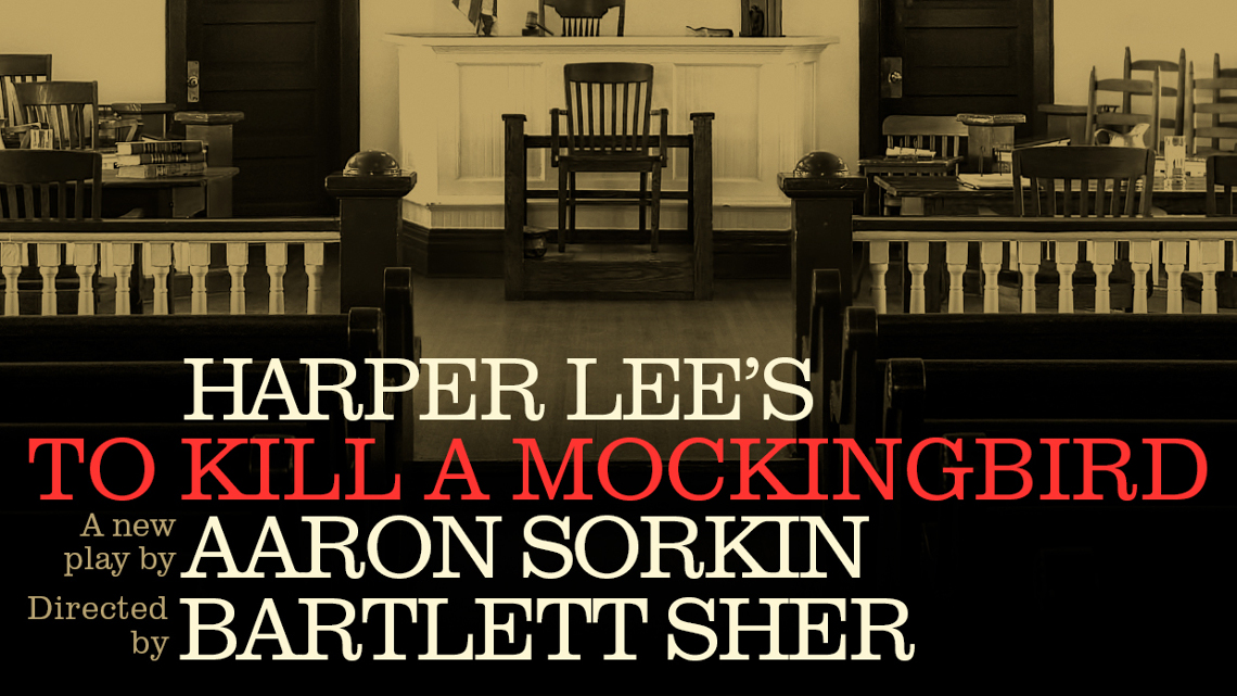 Show title on top of an image of a courtroom